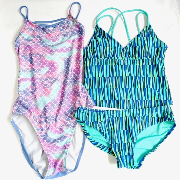 Swimsuit Bundle Tankini & One Piece for Girls Size 14 - Picture 2 of 13